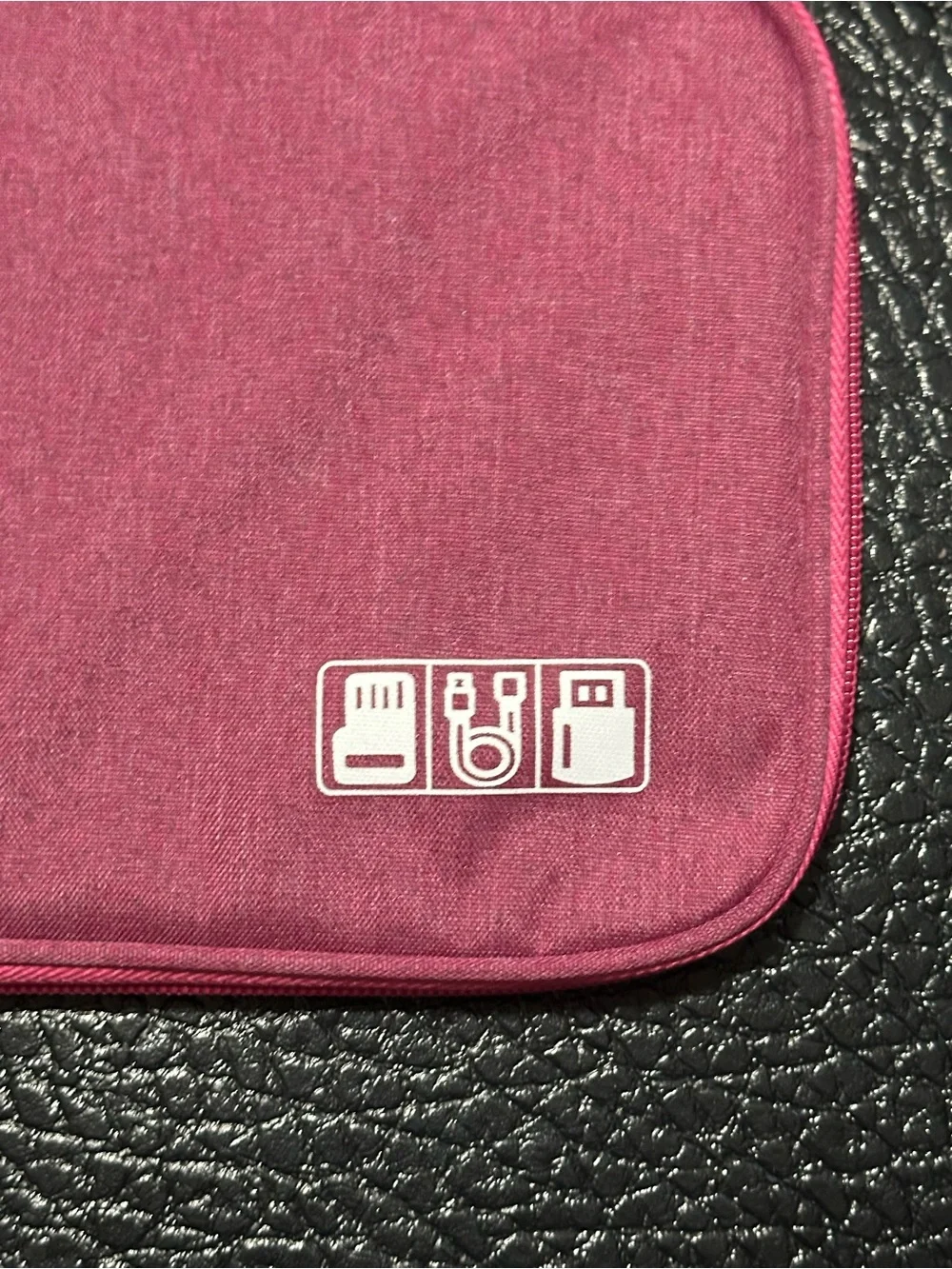 Portable Travel Tech Organizer Pouch - Rose Pink